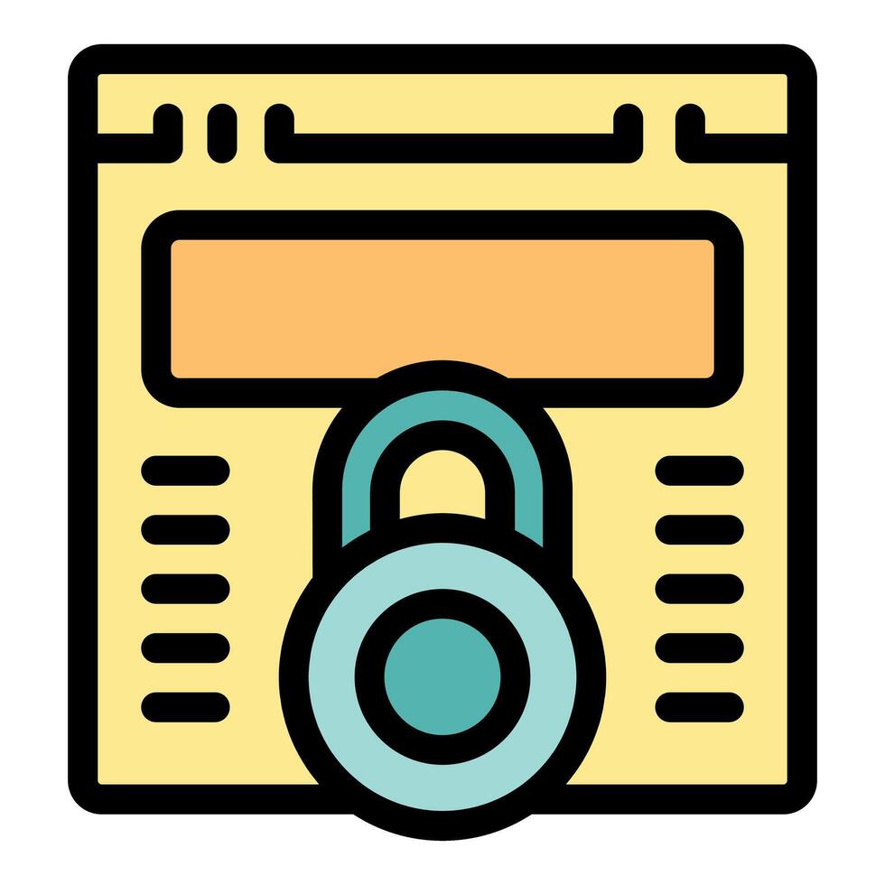 Secure website icon depicting online security measures vector