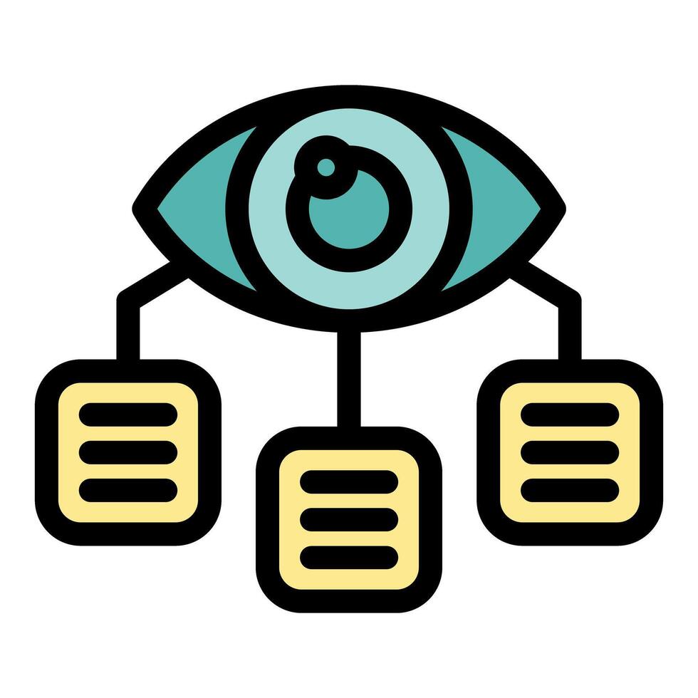 Eye monitoring system collecting big data from servers vector