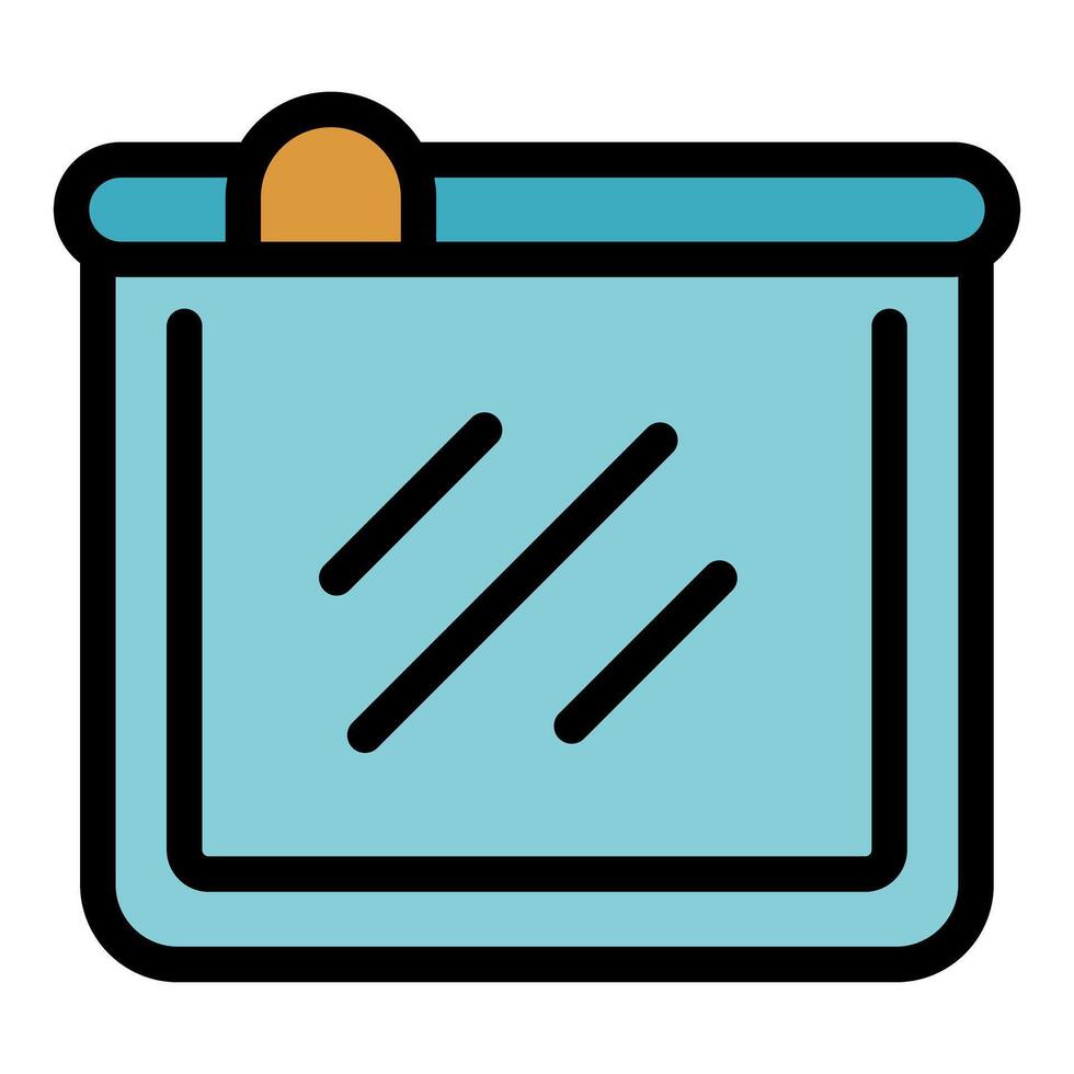 Inflatable rectangular swimming pool with ladder icon vector