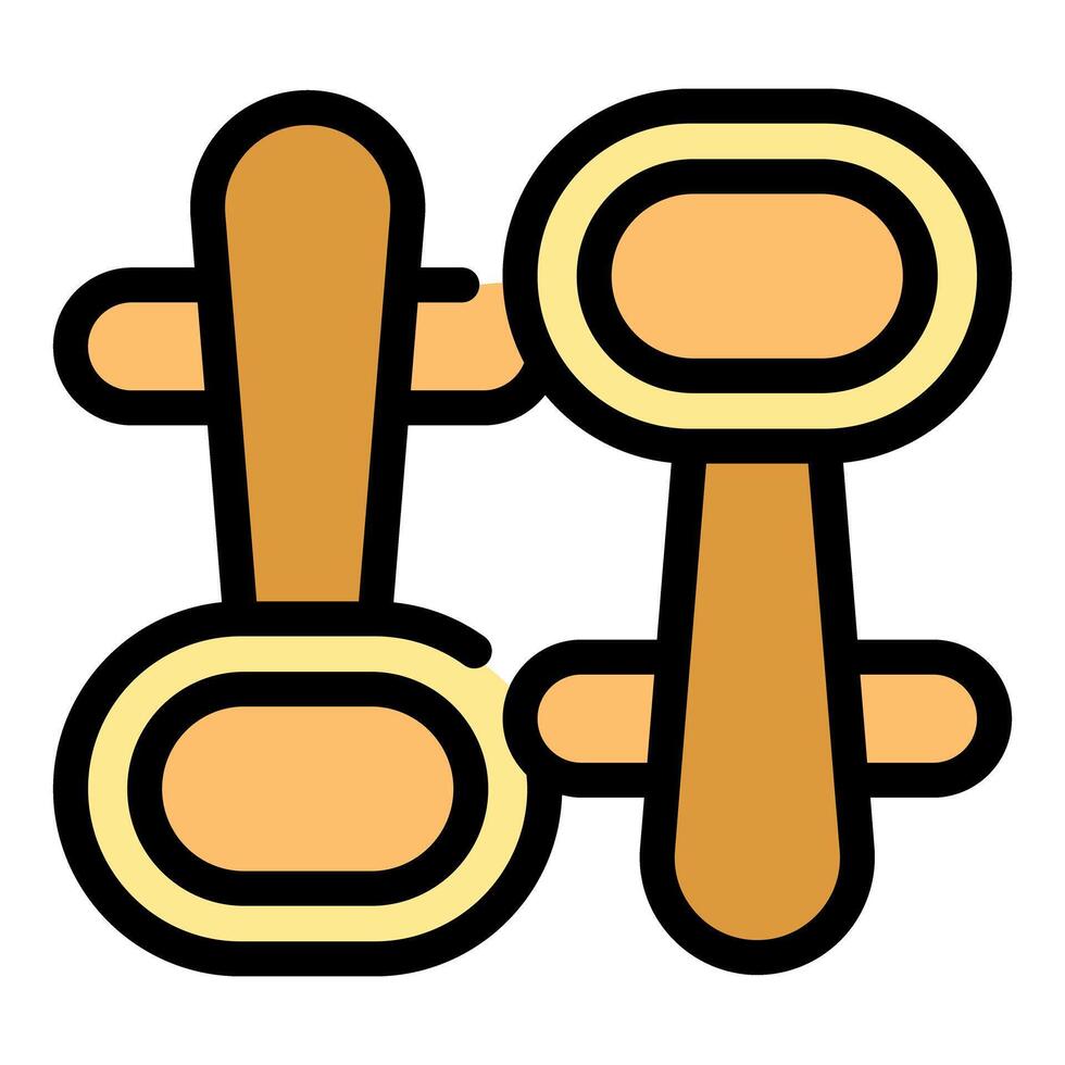 Pair of crutches icon representing orthopedic equipment for walking vector