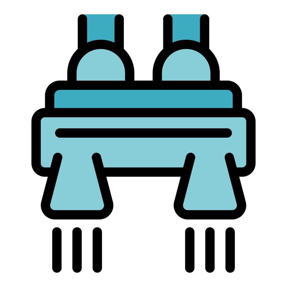 Futuristic air conditioner blowing cold air icon vector