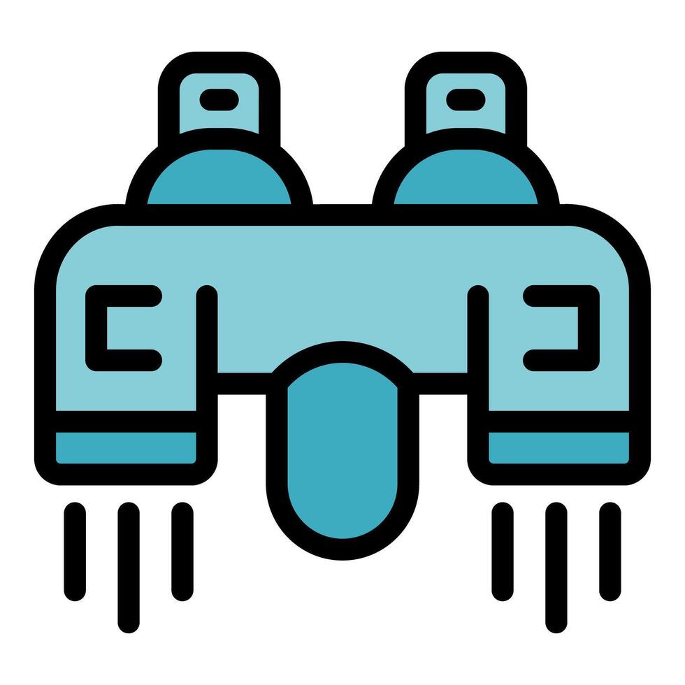 Modern personal flying transport taking off from ground vector