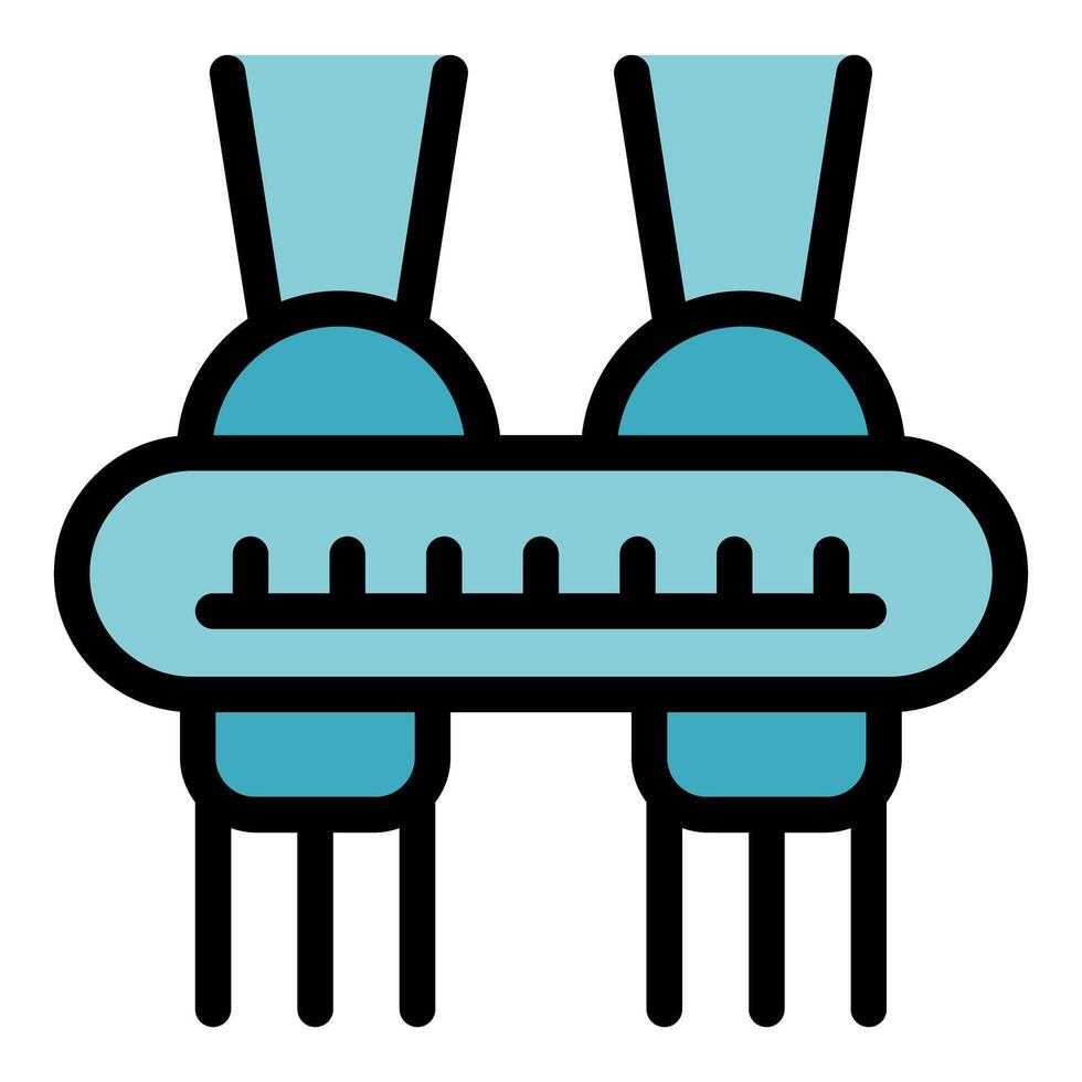 Futuristic monorail train moving on rails icon vector