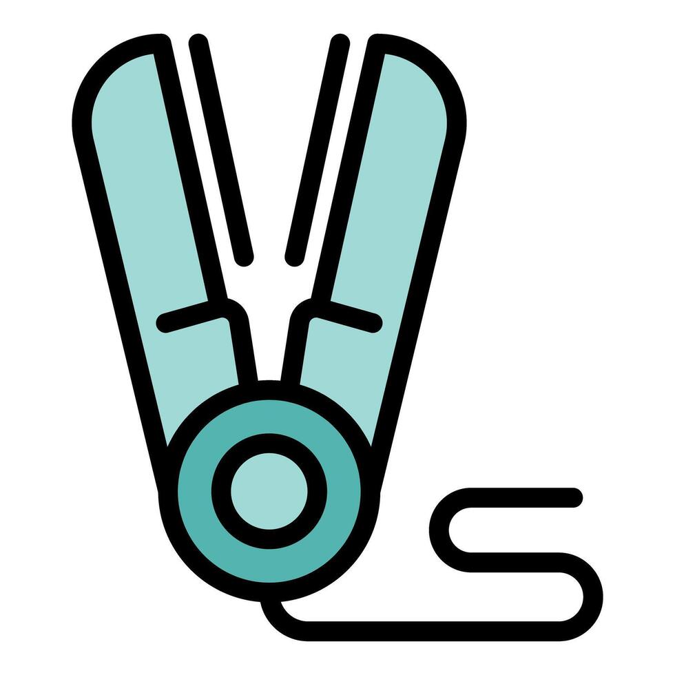 Hair straightener icon representing hairdressing tool for beauty care vector
