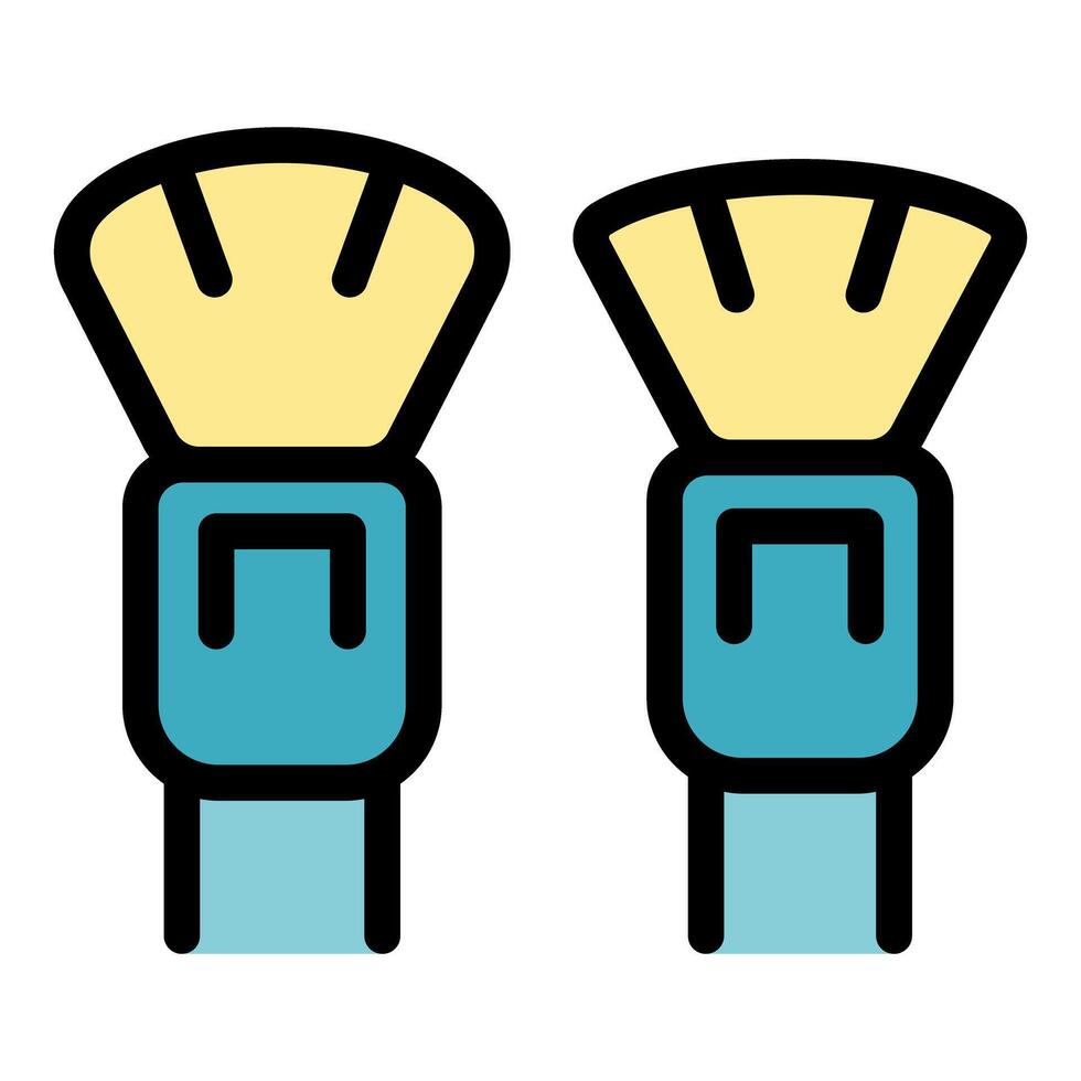 Set of two cosmetic brushes for makeup application vector