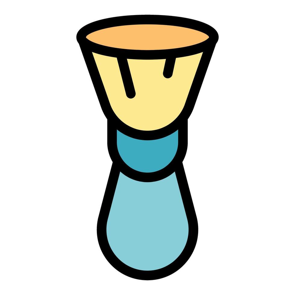 Shaving brush creating foam for a barber shop experience vector