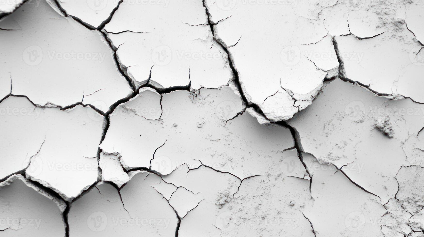 Cracked white wall with cracks in it photo