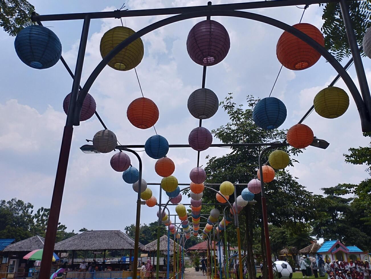 chinese lanterns in the park photo