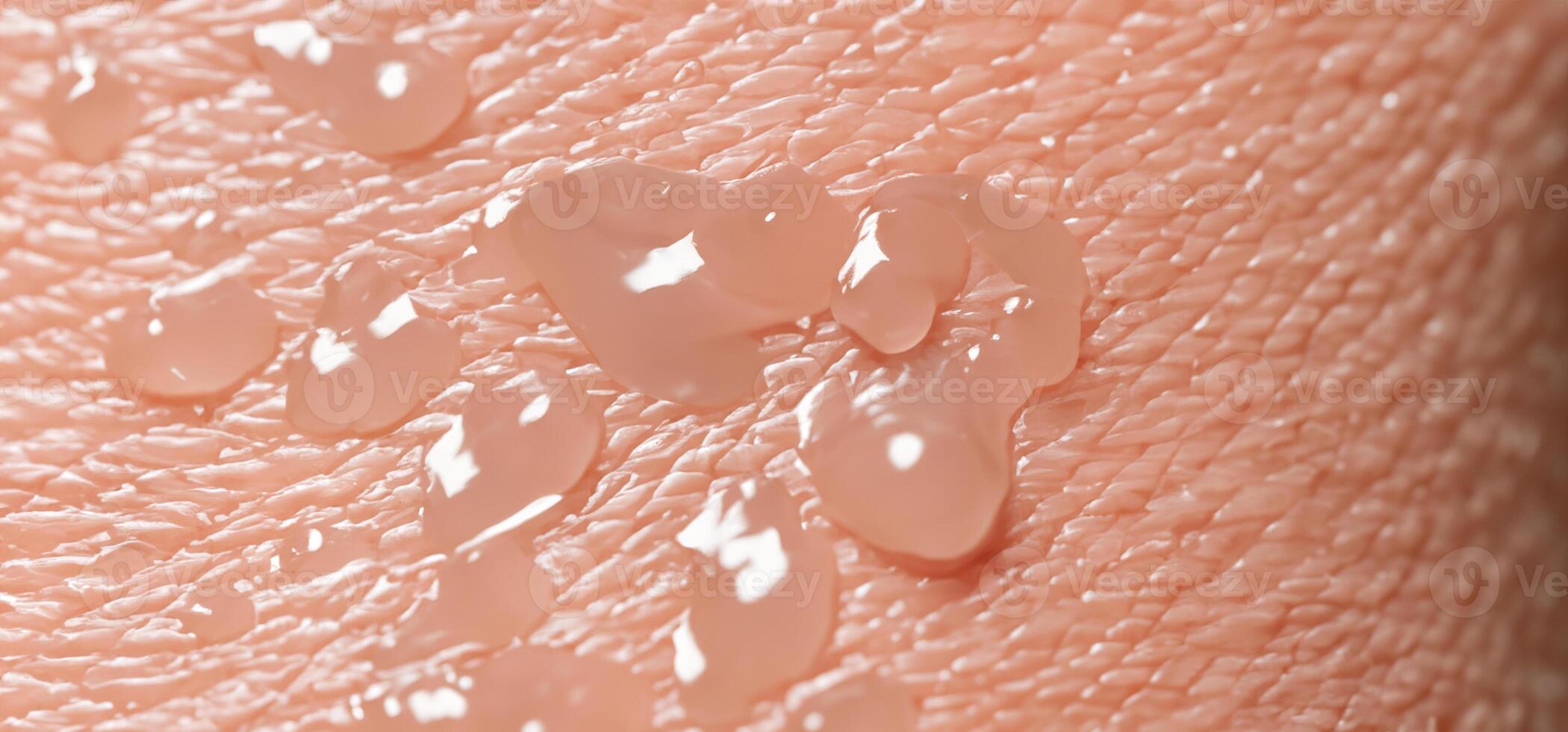 Collagen And Hyaluron Serum Gel On Skin. Splashing of Hyaluron gel. photo