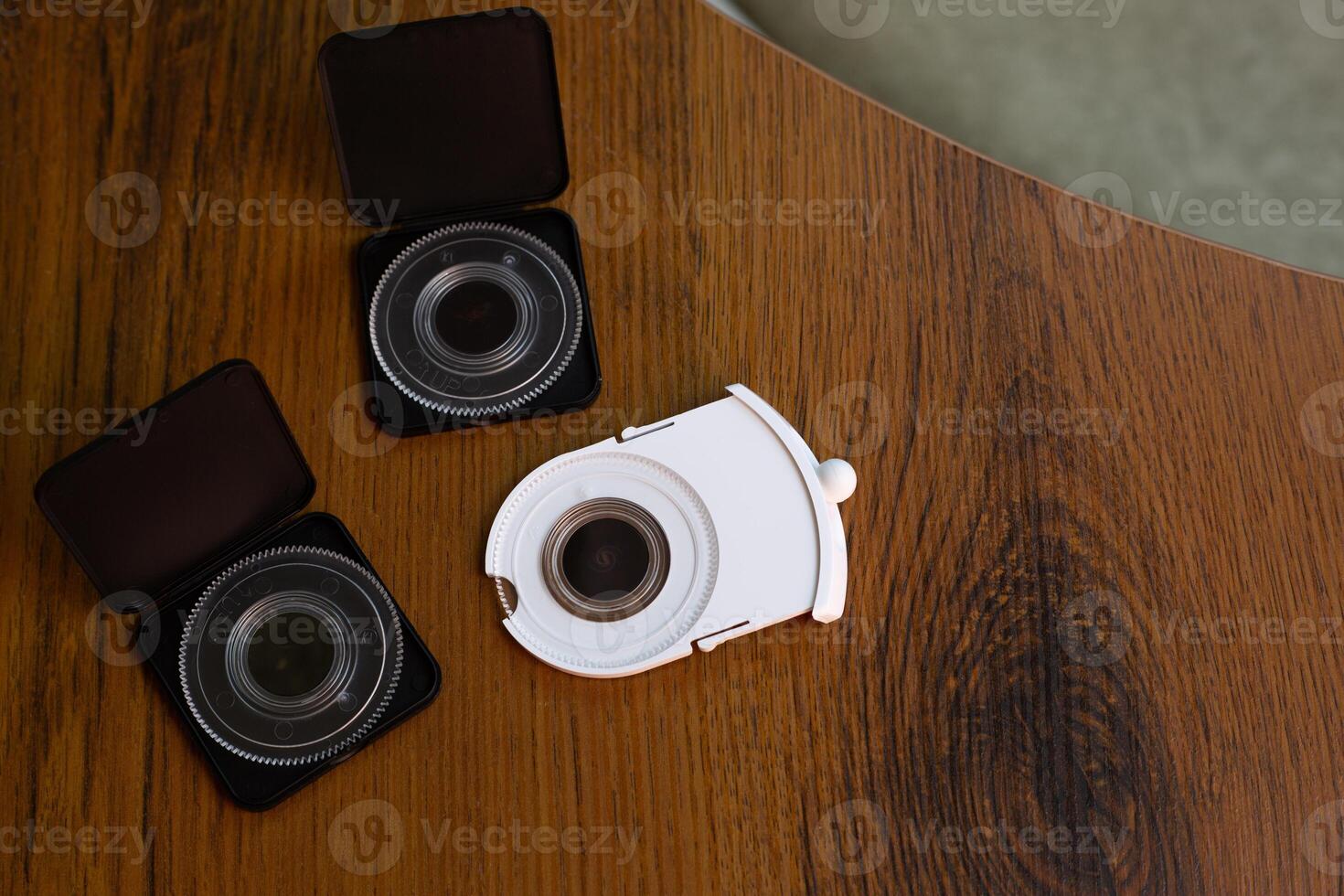 Cartridge with replaceable images of planets and stars for starry sky projector on ceiling, space film disk for projector, home planetarium with compact galaxy projector for exploring solar system photo