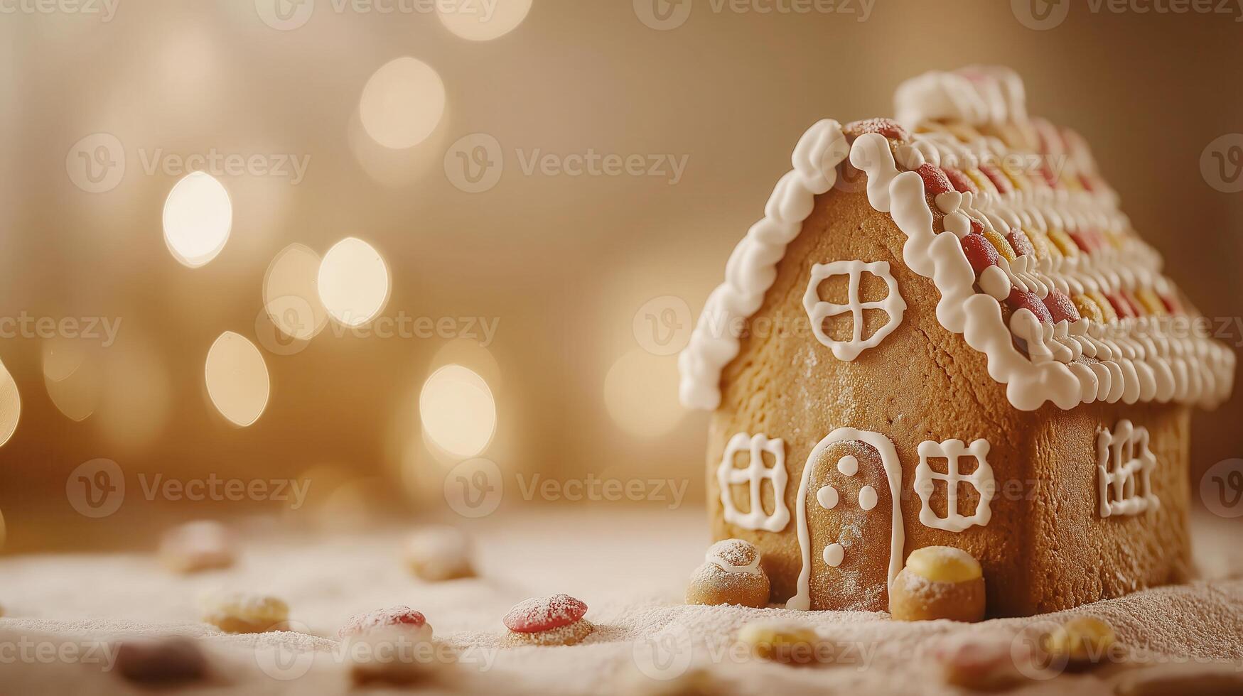 a ginger house is shown with a light background photo