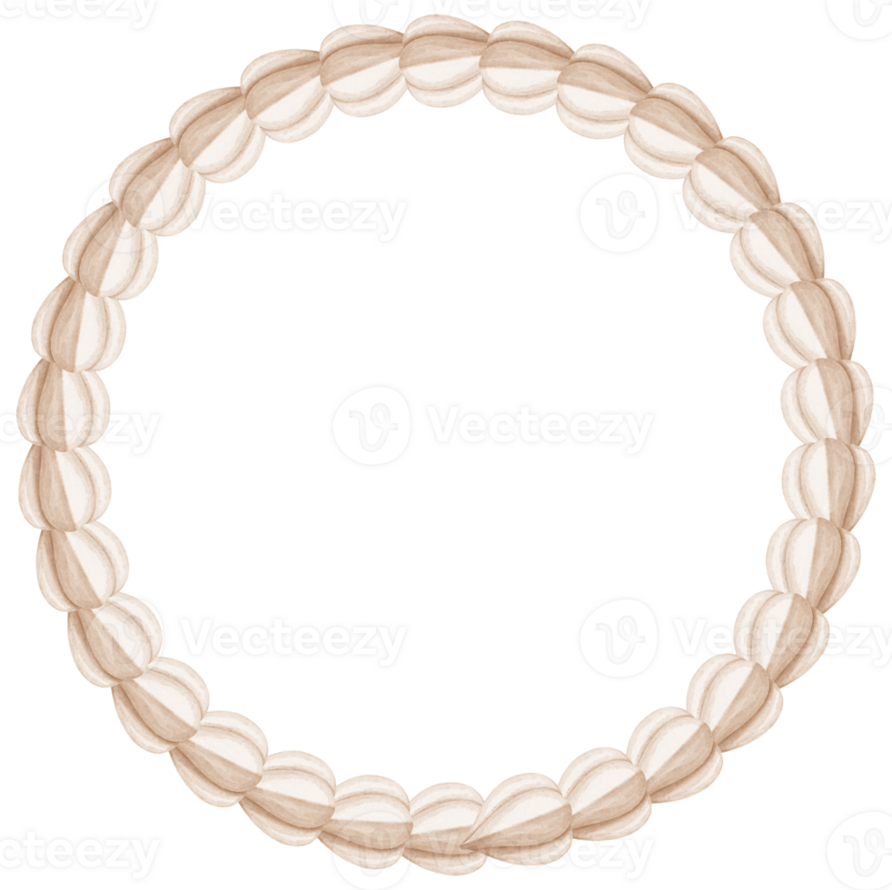 Coquette Whipped cream circle frame png