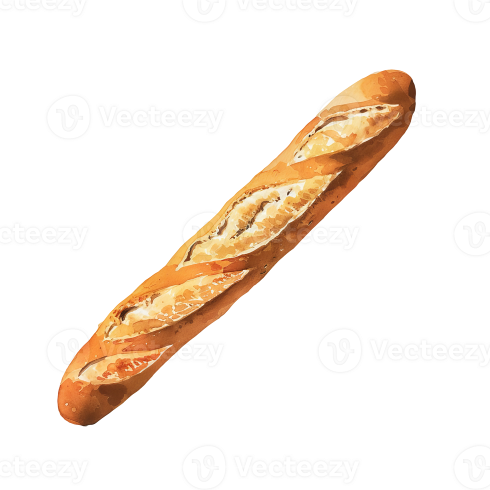 Watercolor bakery element isolated on transparent background png
