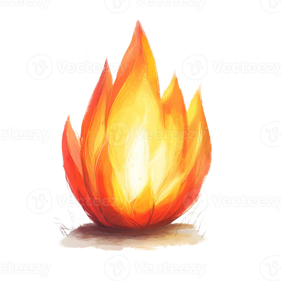 A flame of fire, illustration for children png