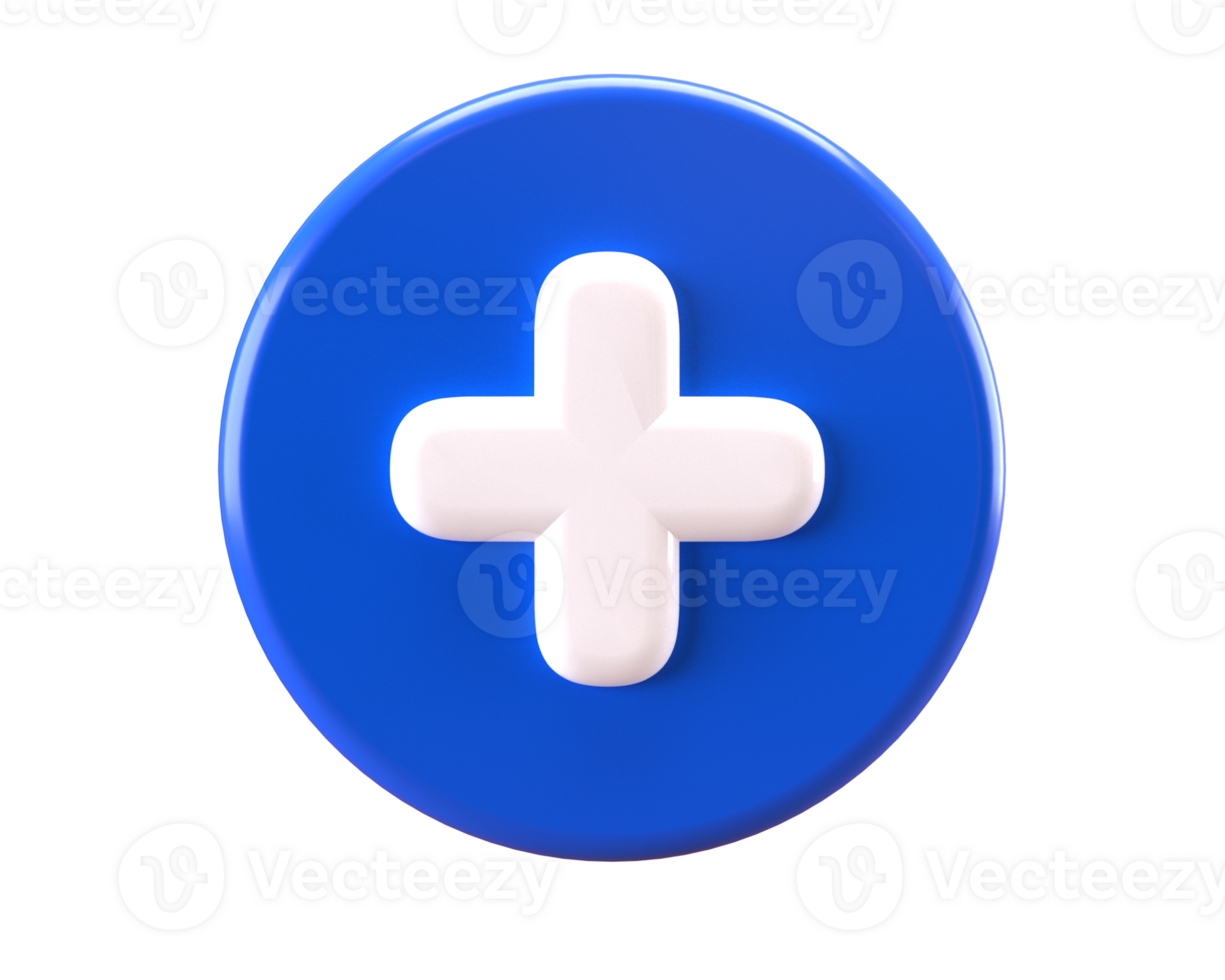 Medical plus logo web button 3d hospital sign png