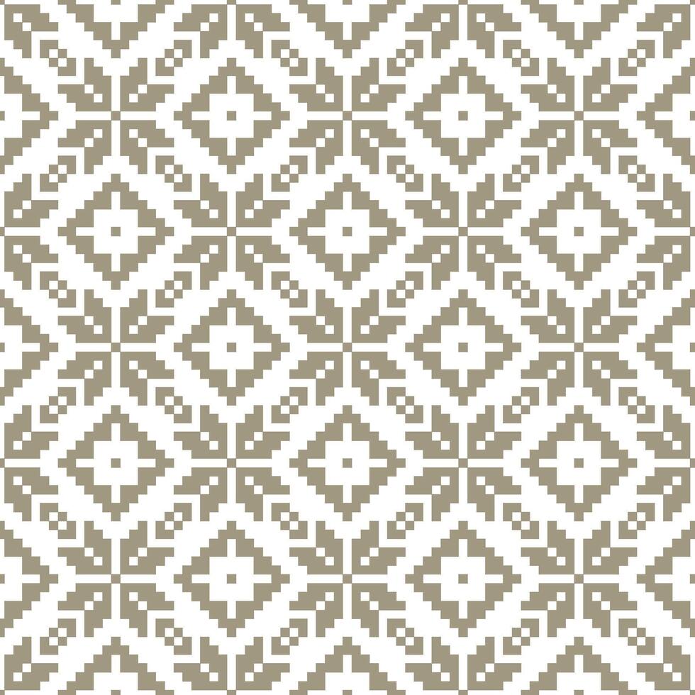 Seamless geometric abstract pattern with a Batik style vector