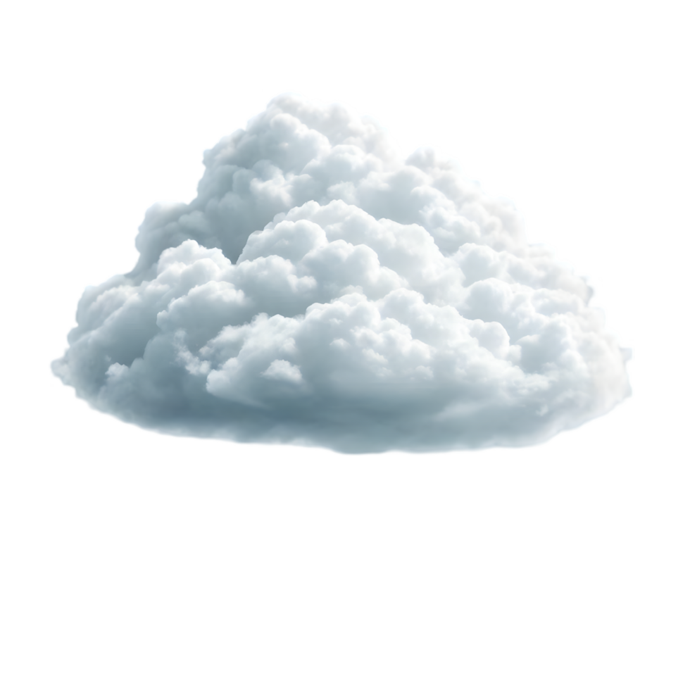 Pure white clear cloud on transparent background png