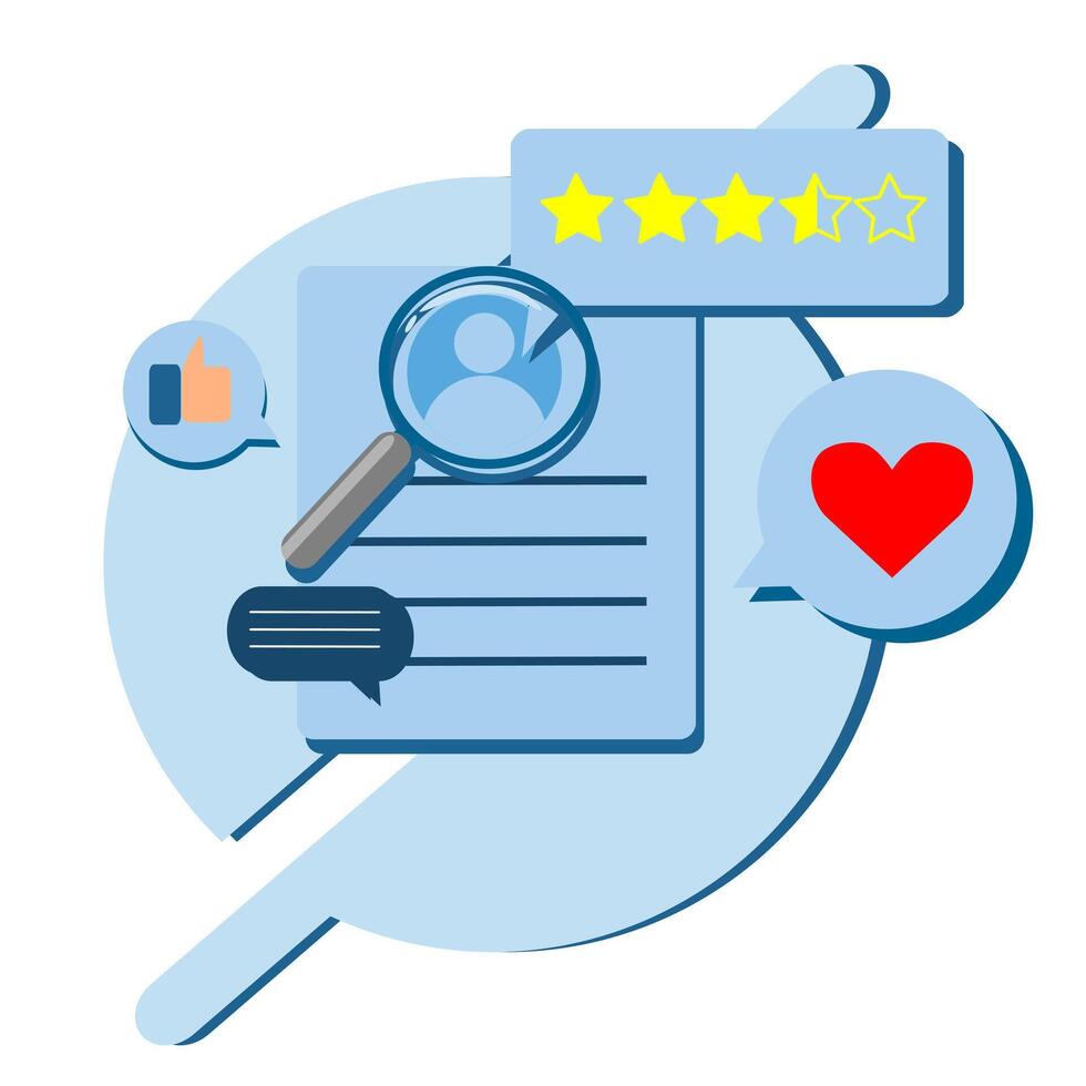 Reviews and ratings on a document vector