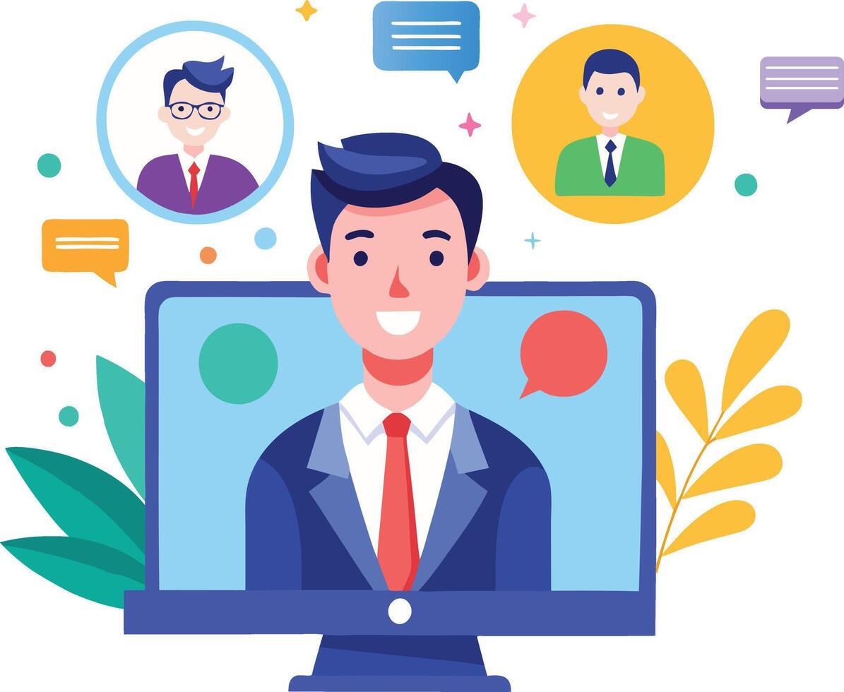 Online courses concept vector