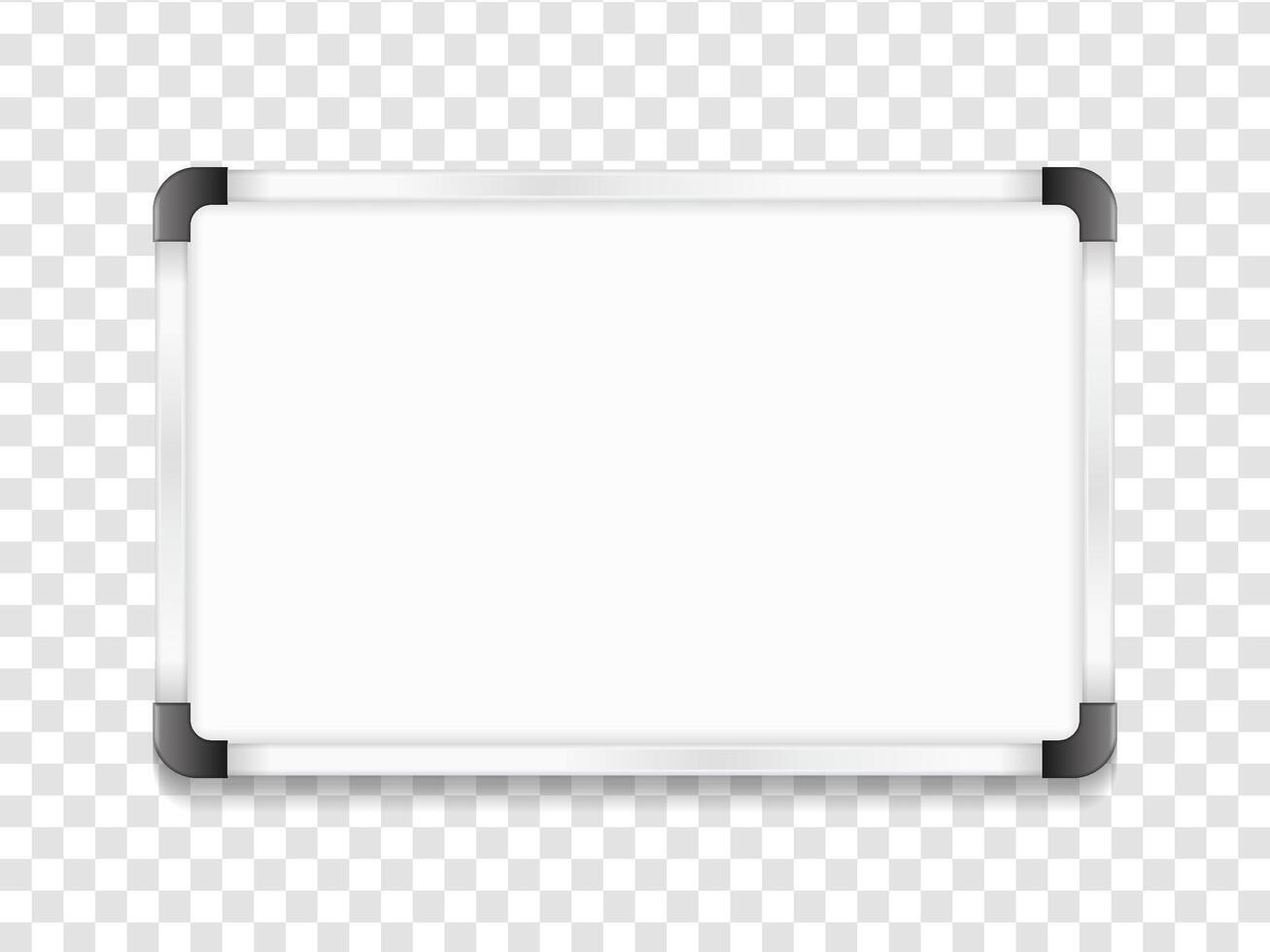 Blank whiteboard with shadow vector