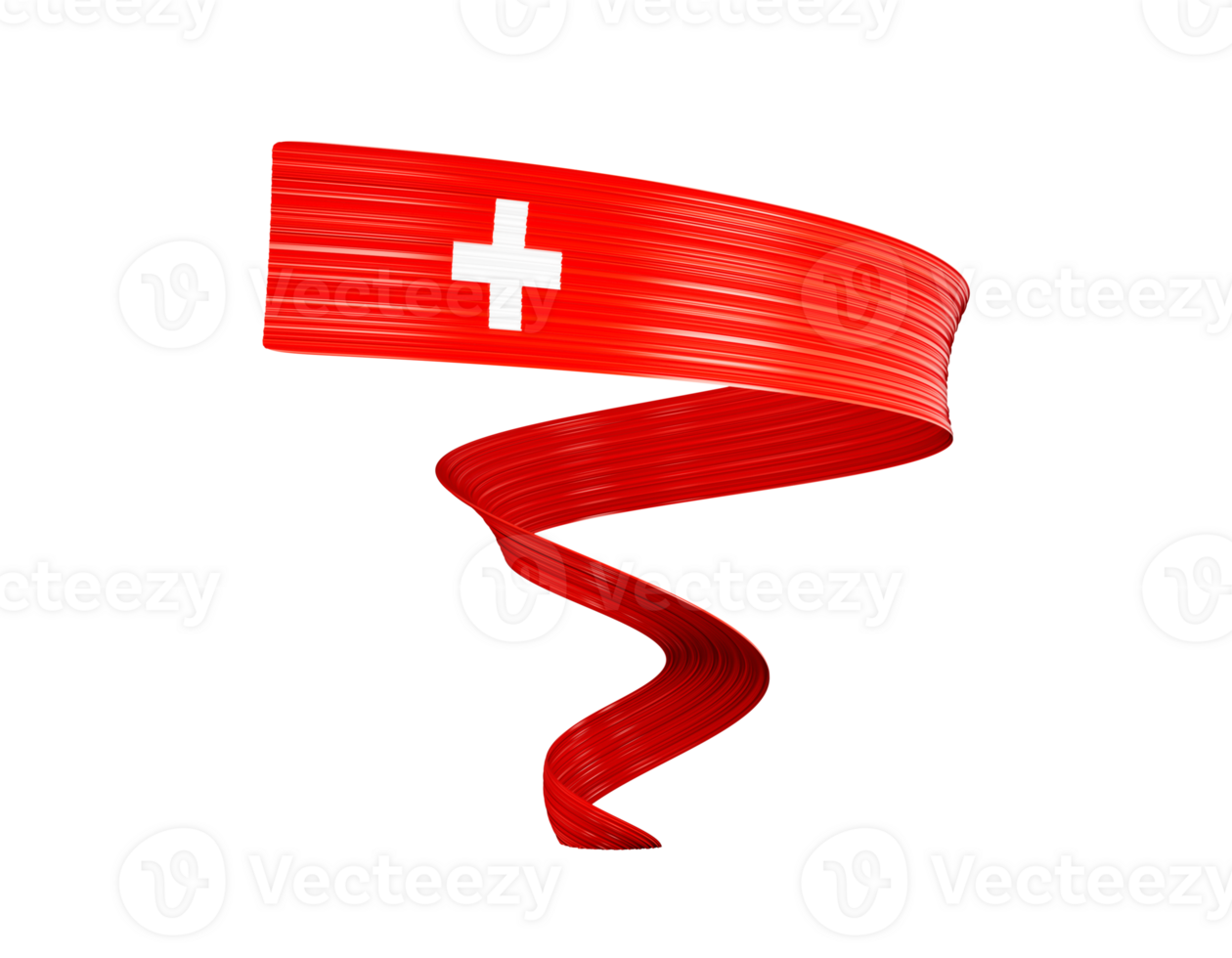 3d Flag Of Switzerland 3d Shiny Waving Flag Ribbon, 3d illustration png