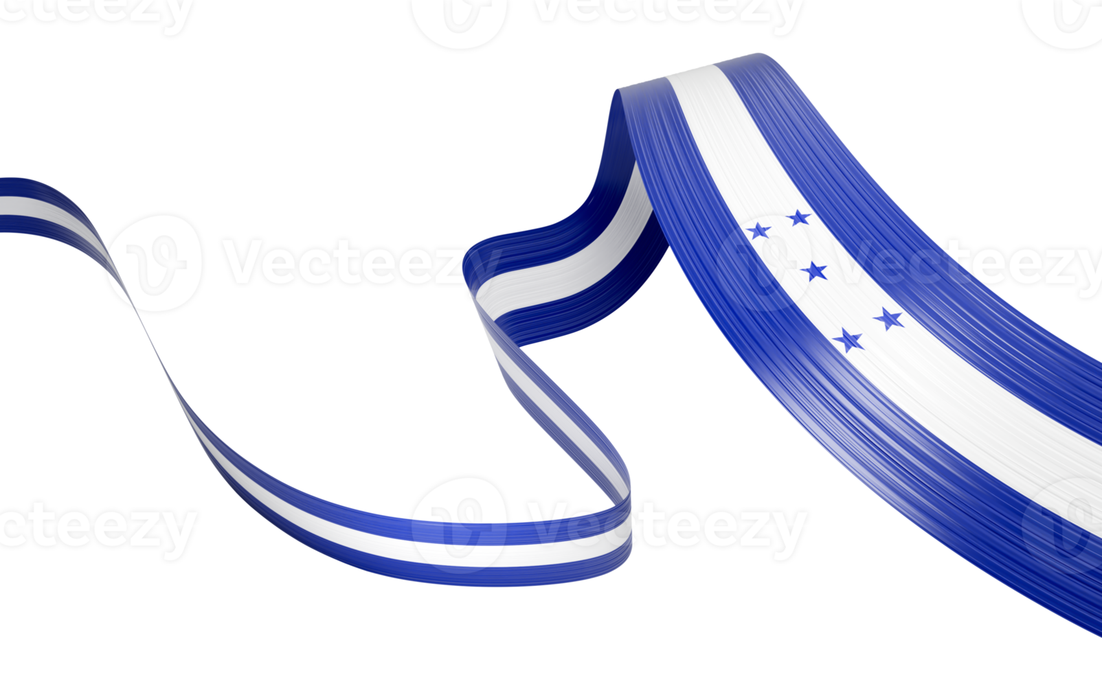 3d Flag Of Honduras 3d Shiny Waving Twisted Ribbon Flag 3d Illustration png