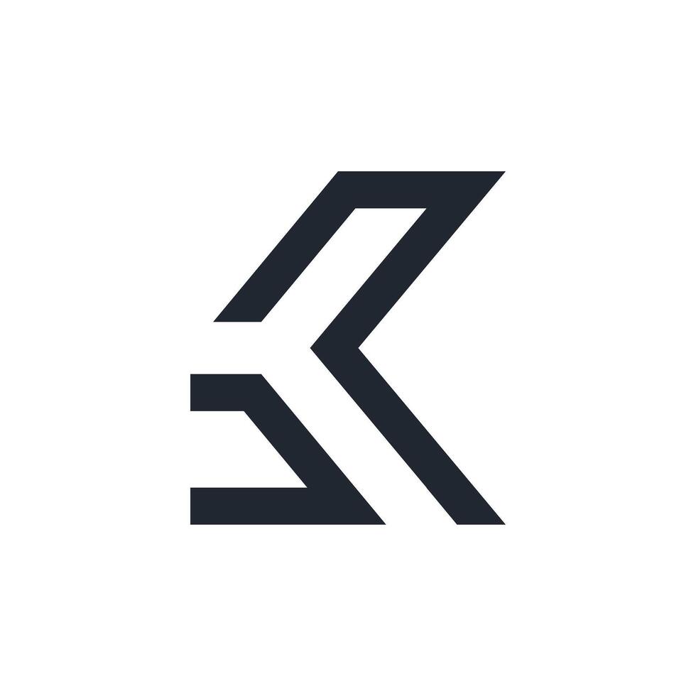 Letter K design idea with modern vector