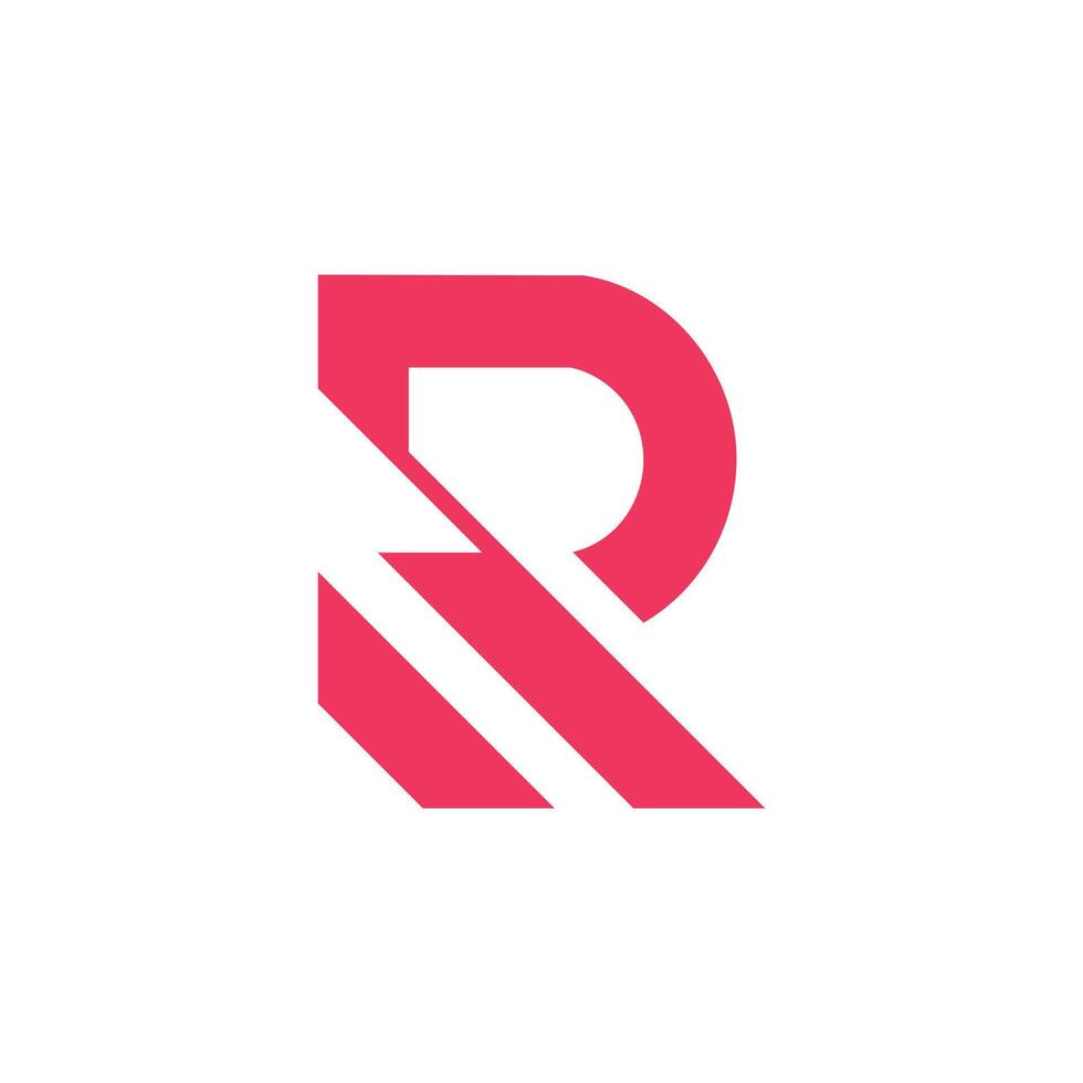Letter R design idea with modern vector