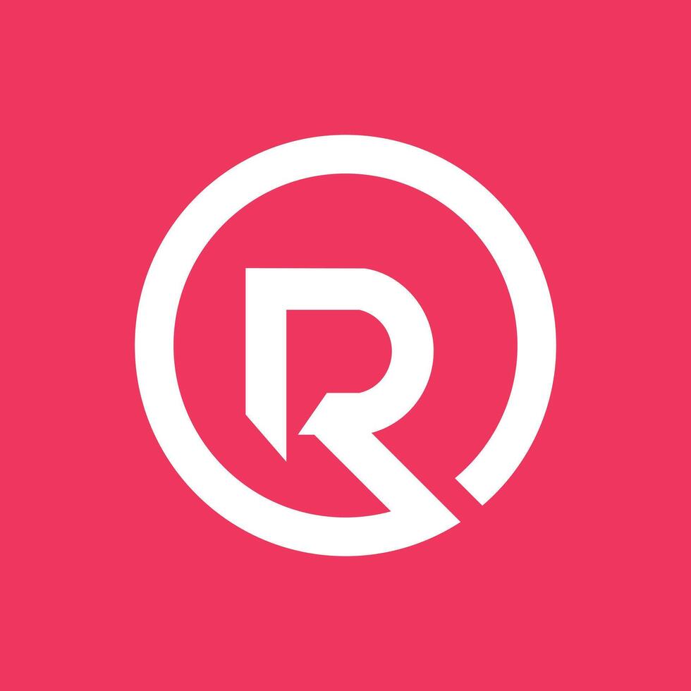 Letter R design idea with modern concep vector