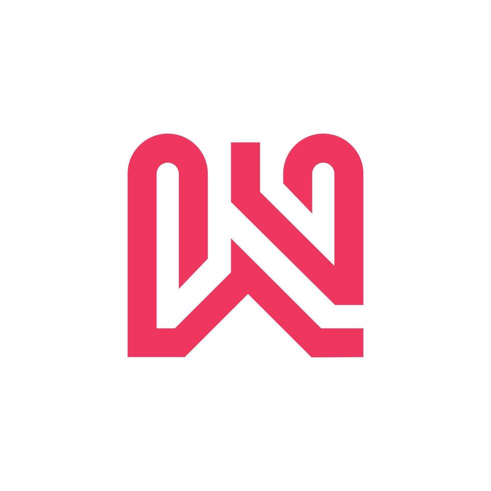 Letter w with modern creative vector