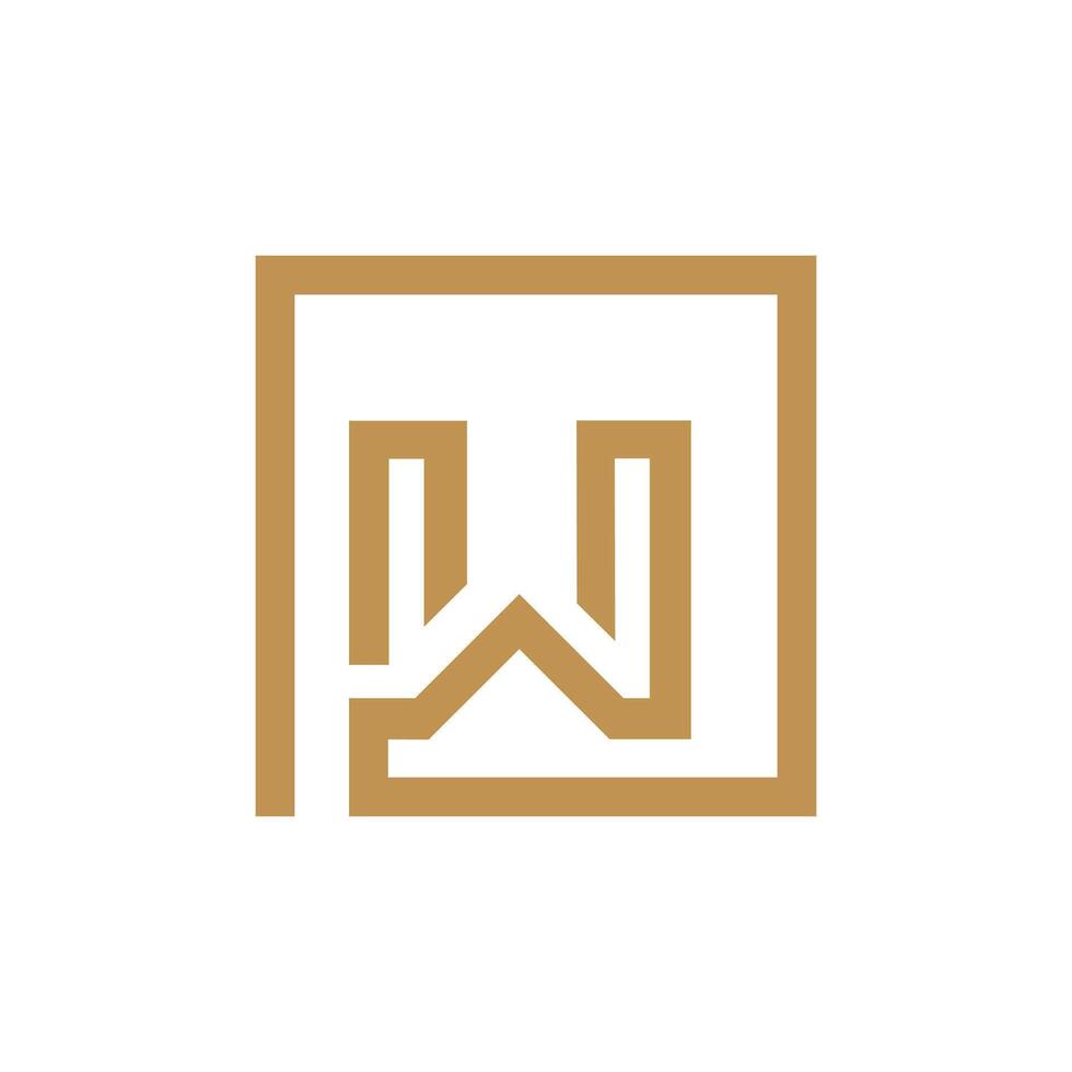 Letter W design idea with modern vector