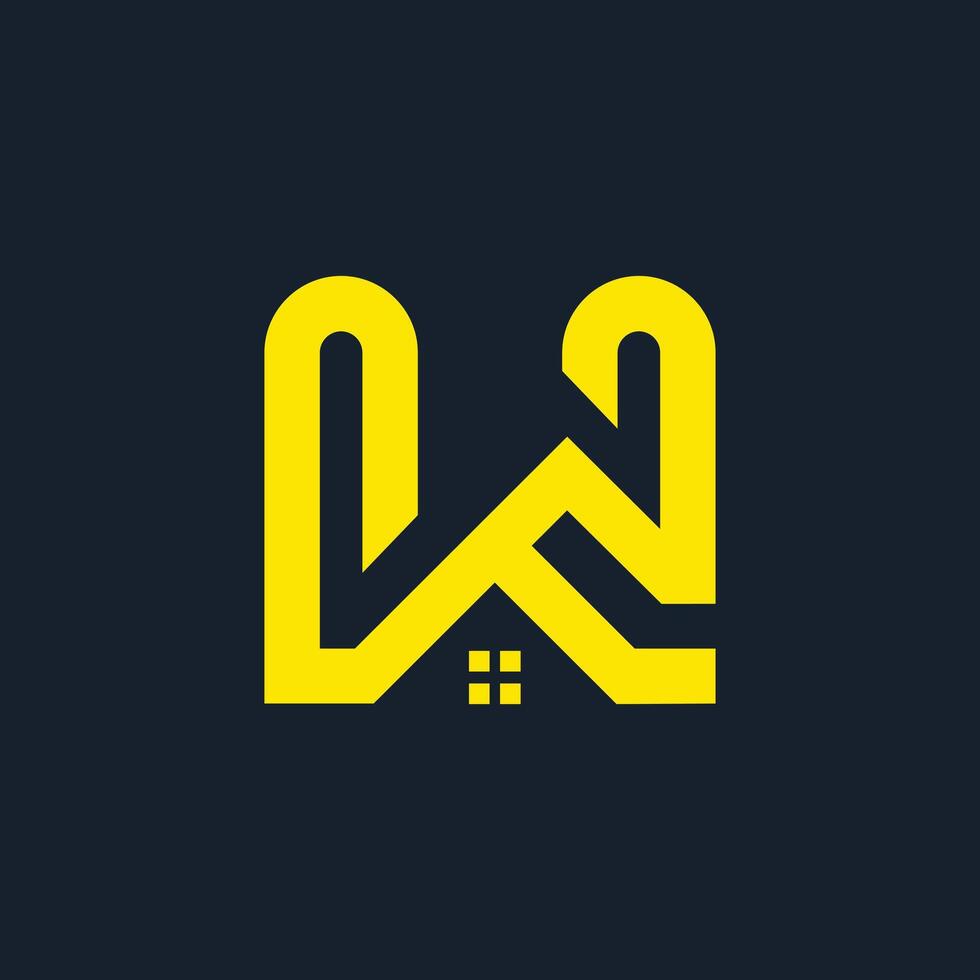 Letter w with modern creative design vector