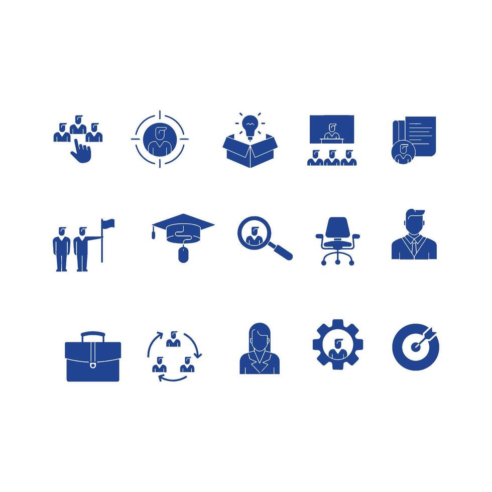 set of human resources icon , recruitement icon vector