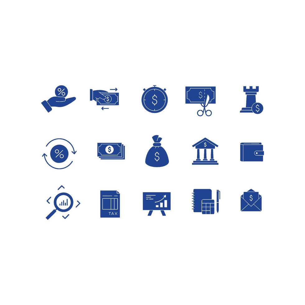 set of accounting icon , finance icon vector