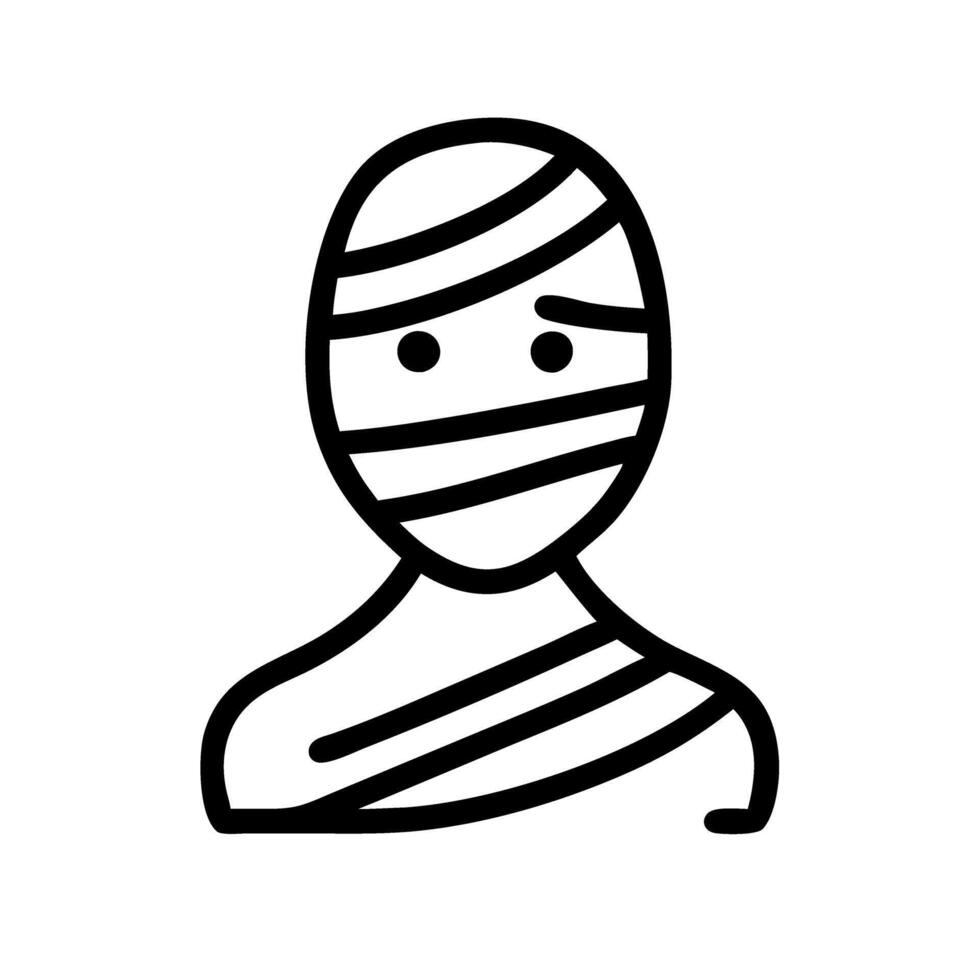 Mummy Outline Icon vector