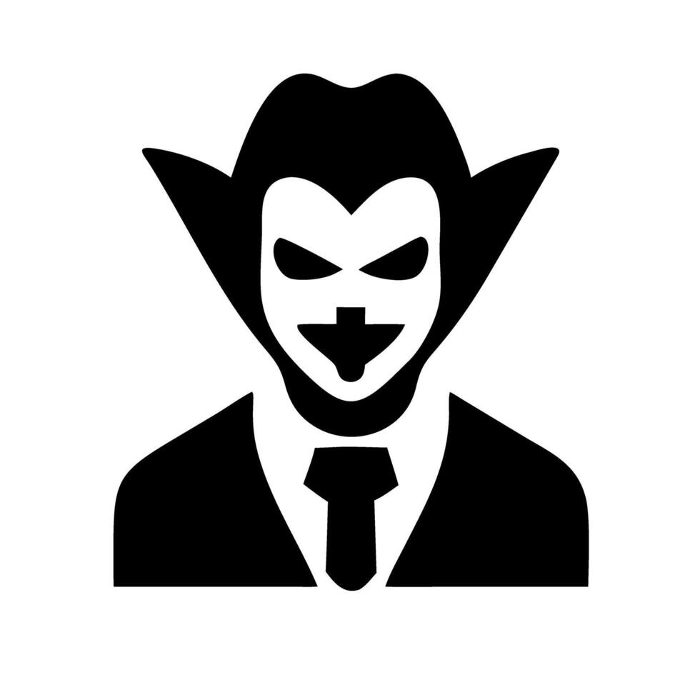 Vampire Glyph Icon vector