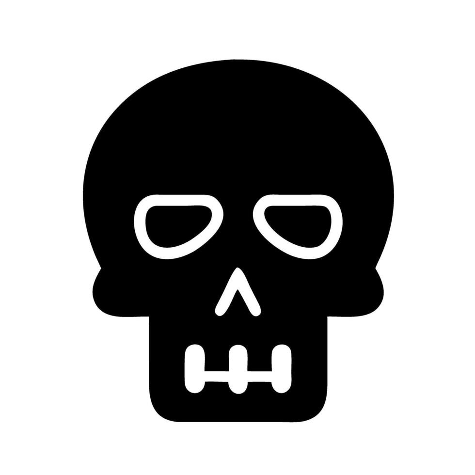 Skull Glyph Icon vector