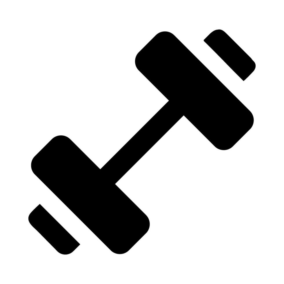 Icon of a dumbbell symbolizing fitness and strength training. vector