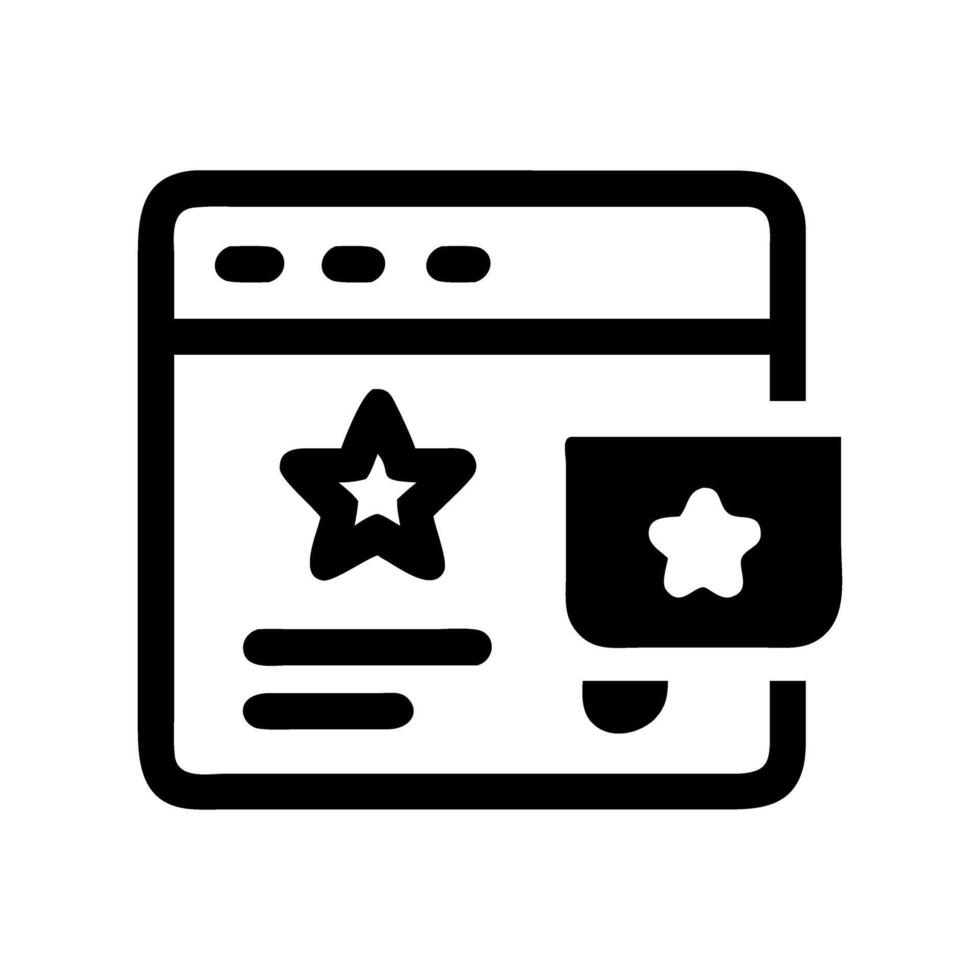 Product review icon for e-commerce and feedback vector