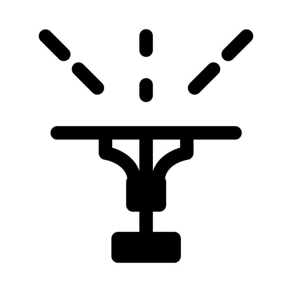 Icon representing a garden sprinkler for irrigation. vector