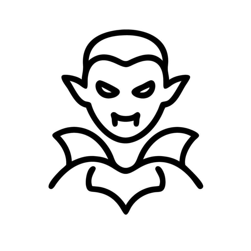 Vampire Outline Icon vector