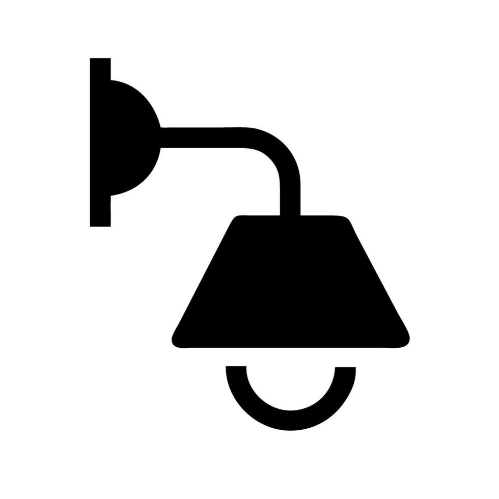 Wall-mounted light fixture icon vector