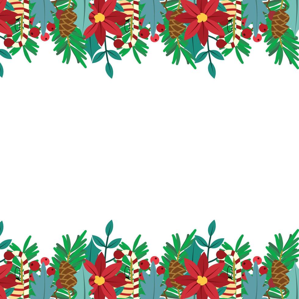 Christmas frames with ornaments. For holiday party headers, cards and posters. vector
