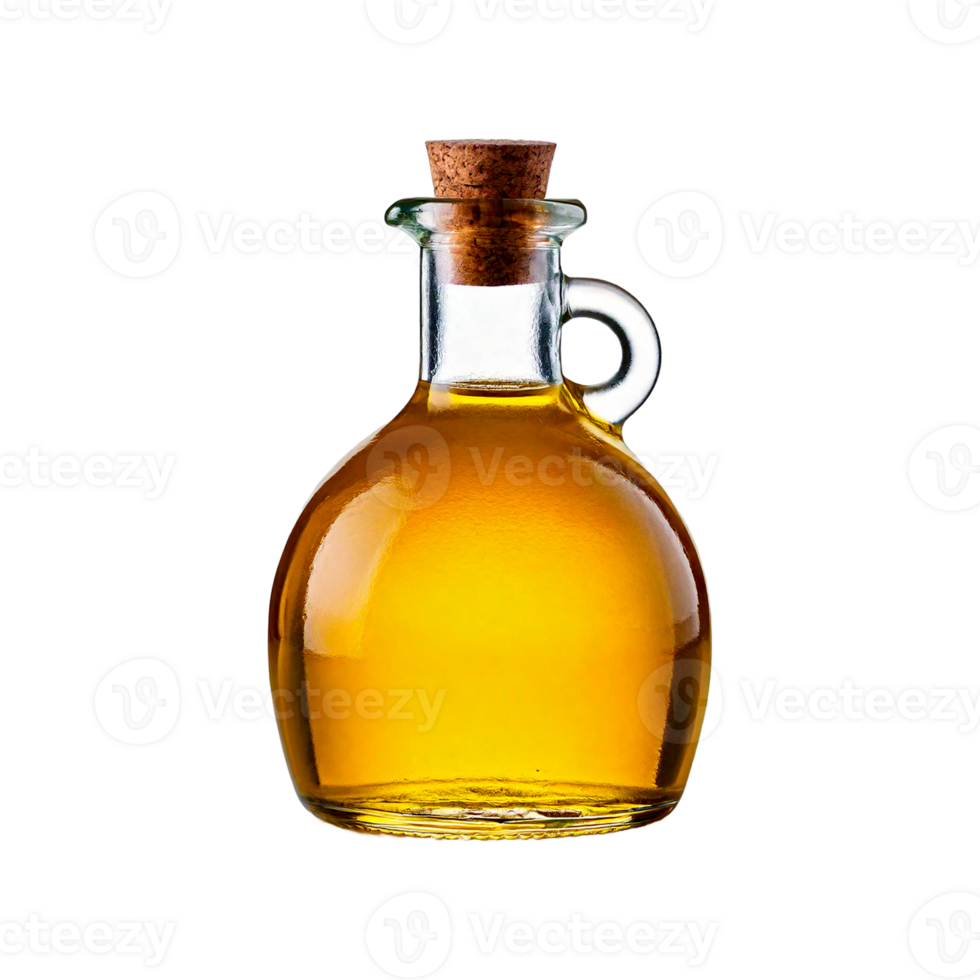 a bottle of oil with a brown cork png