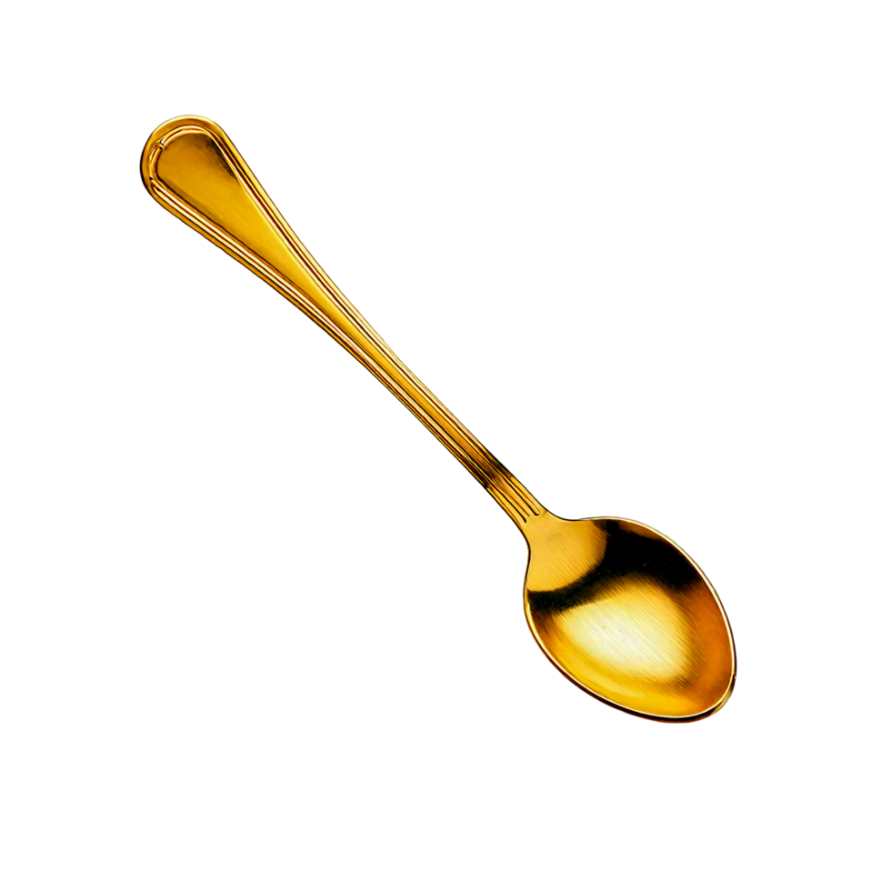 a spoon with gold liquid on it is a spoon. png