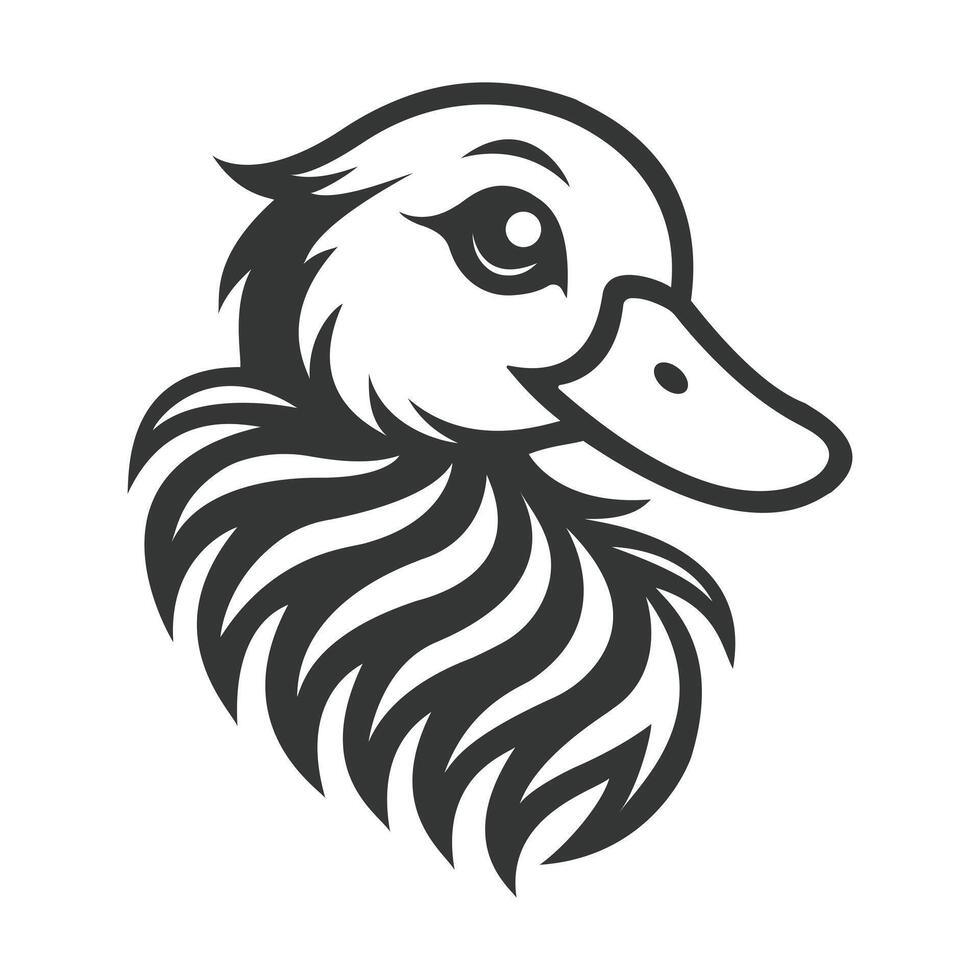 Duck mascot logo design vector