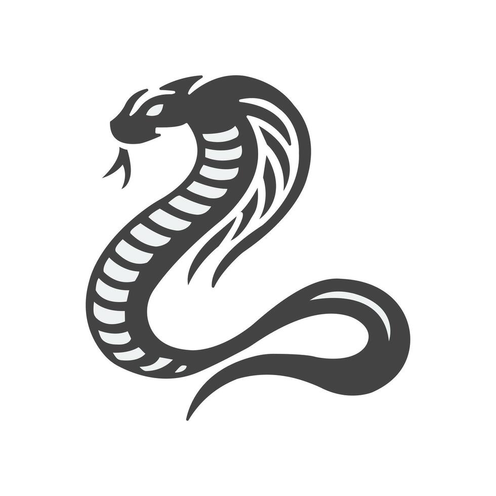 Snake logo design template vector