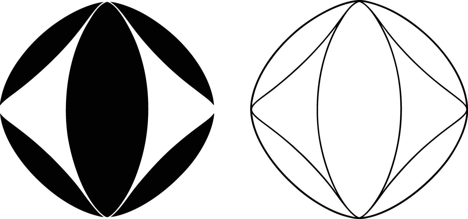Geometric Shapes Black White Circular Design vector