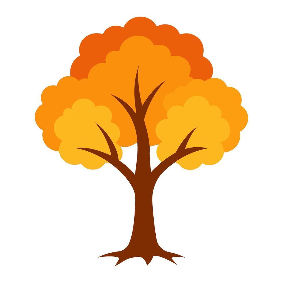 Autumn tree illustration vector