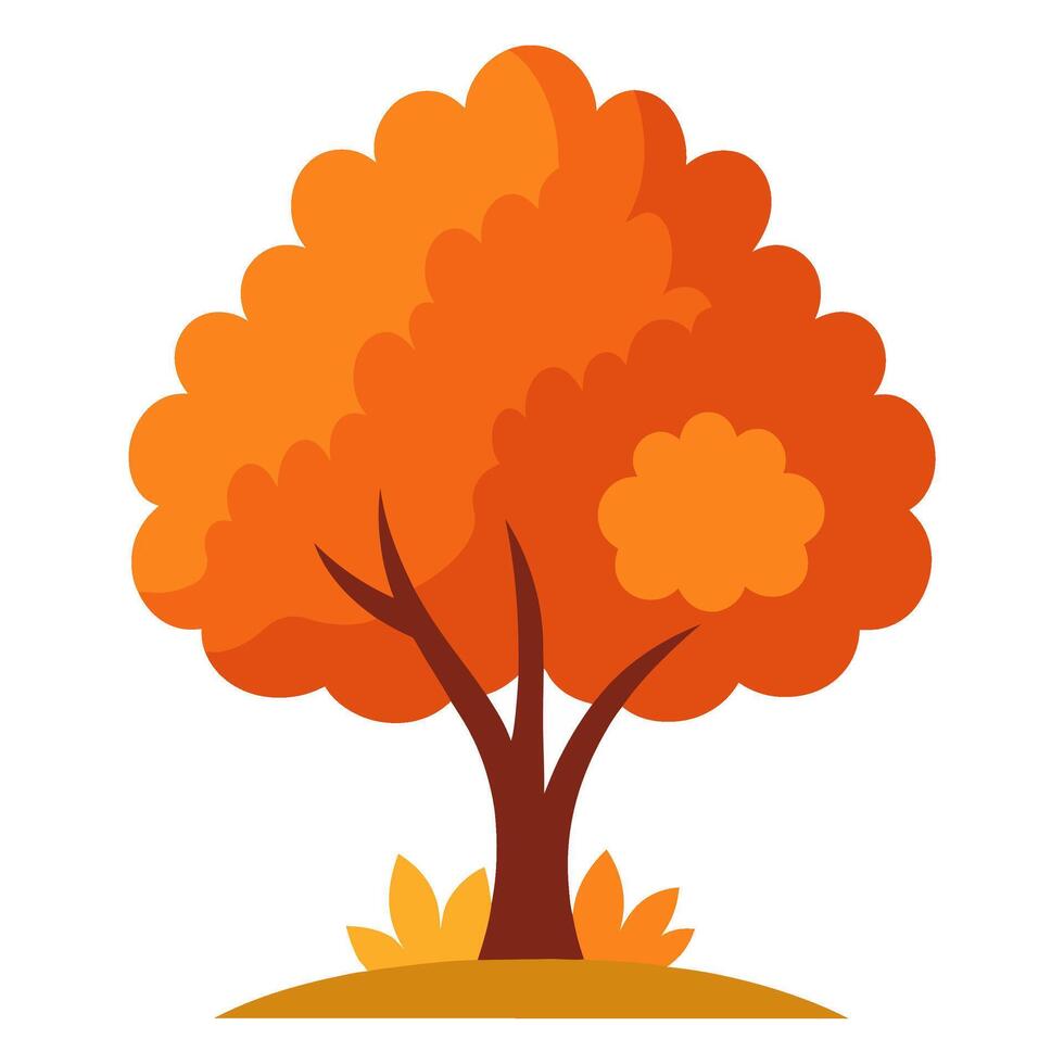 Autumn tree illustration vector
